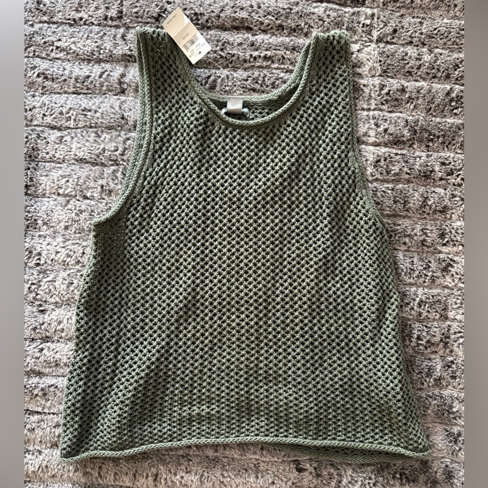 Aerie Green Crochet Knit Crop Top | Women’s Size XS